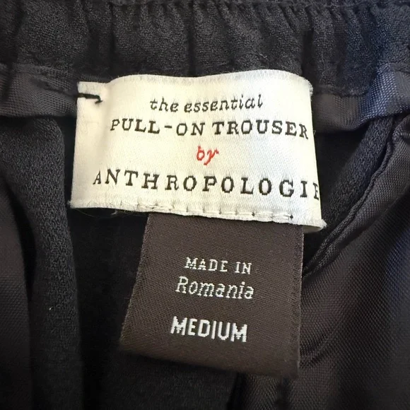 Anthropologie Black Pull-On Trousers - Picture 2 of 4